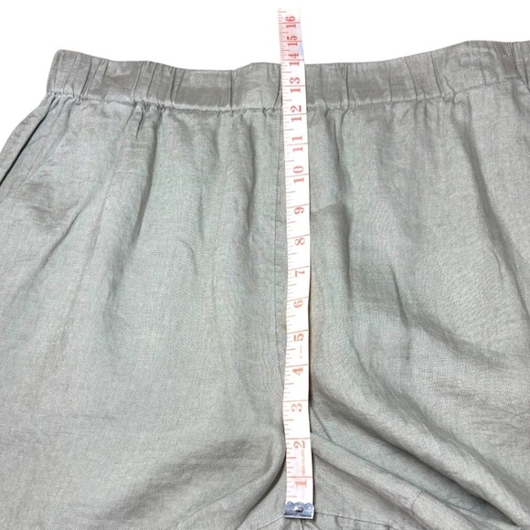 H & M 100% Linen Pull On Shorts Side Pockets Elasticized Waist Super Soft Sz 12 - Picture 7 of 10